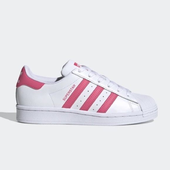 New Adidas Superstar Sneakers Pink/White - Picture 6 of 7
